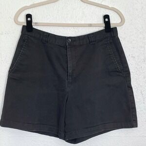 Dockers Stretch Black Chino Shorts Womens 12
